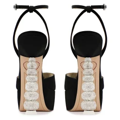 Clearance Sophia Webster Deya Crystal Platform Sandal